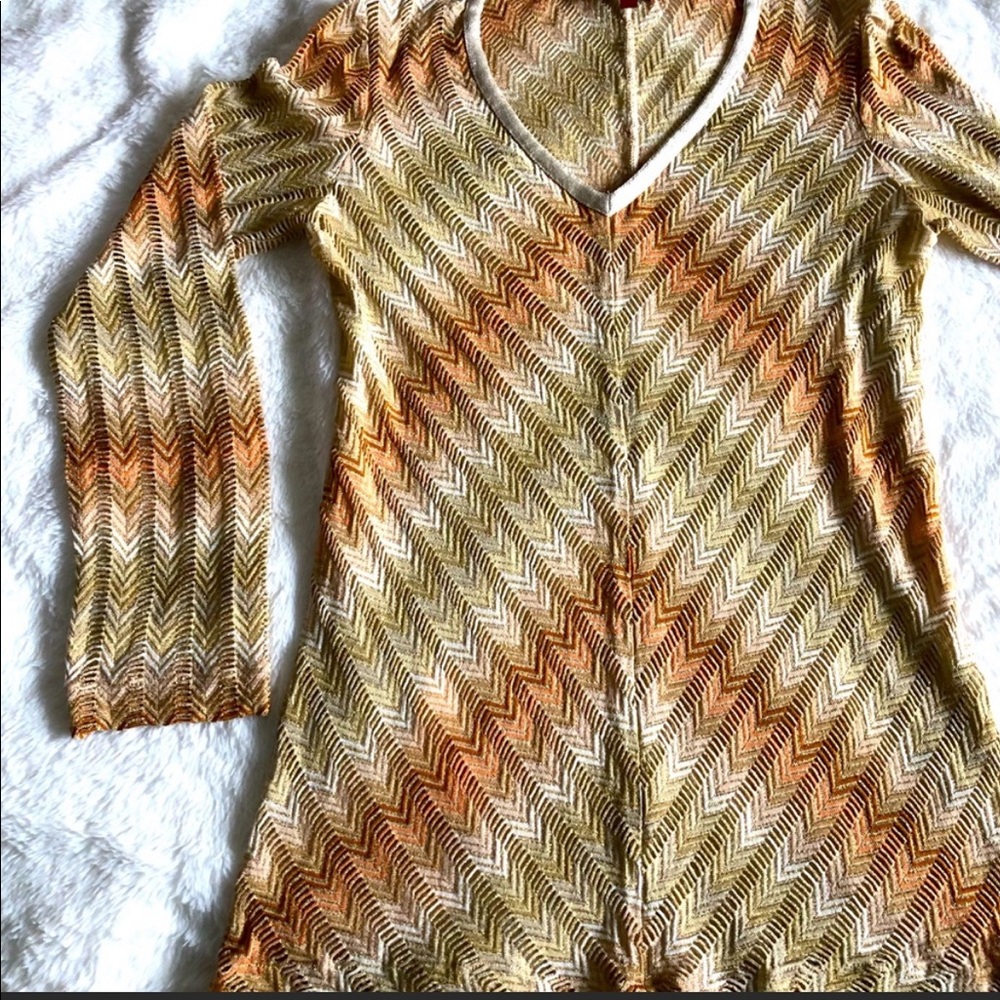 Missoni Chevron Stripe top with Gold size 38